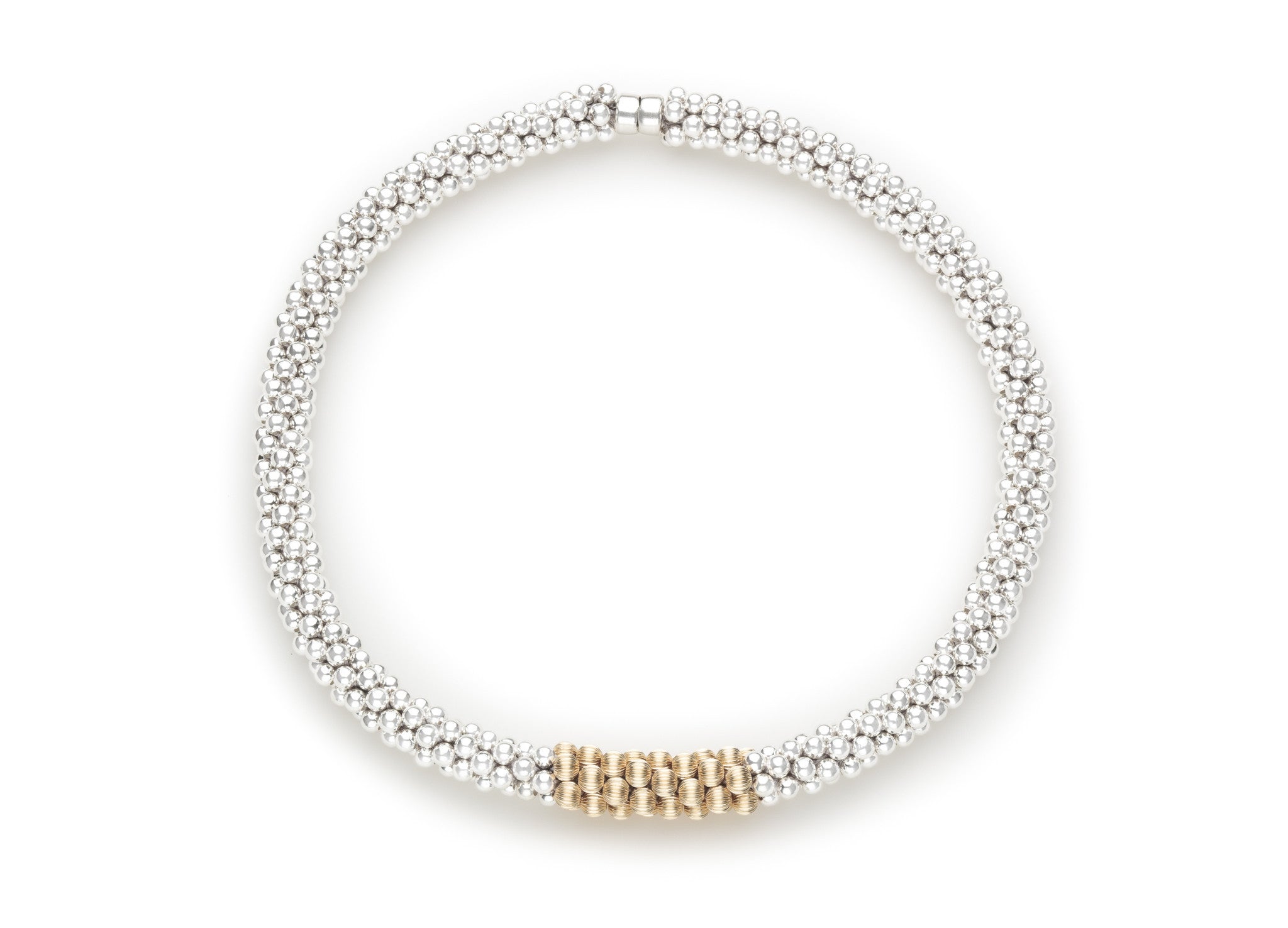 silver w/ gold panel