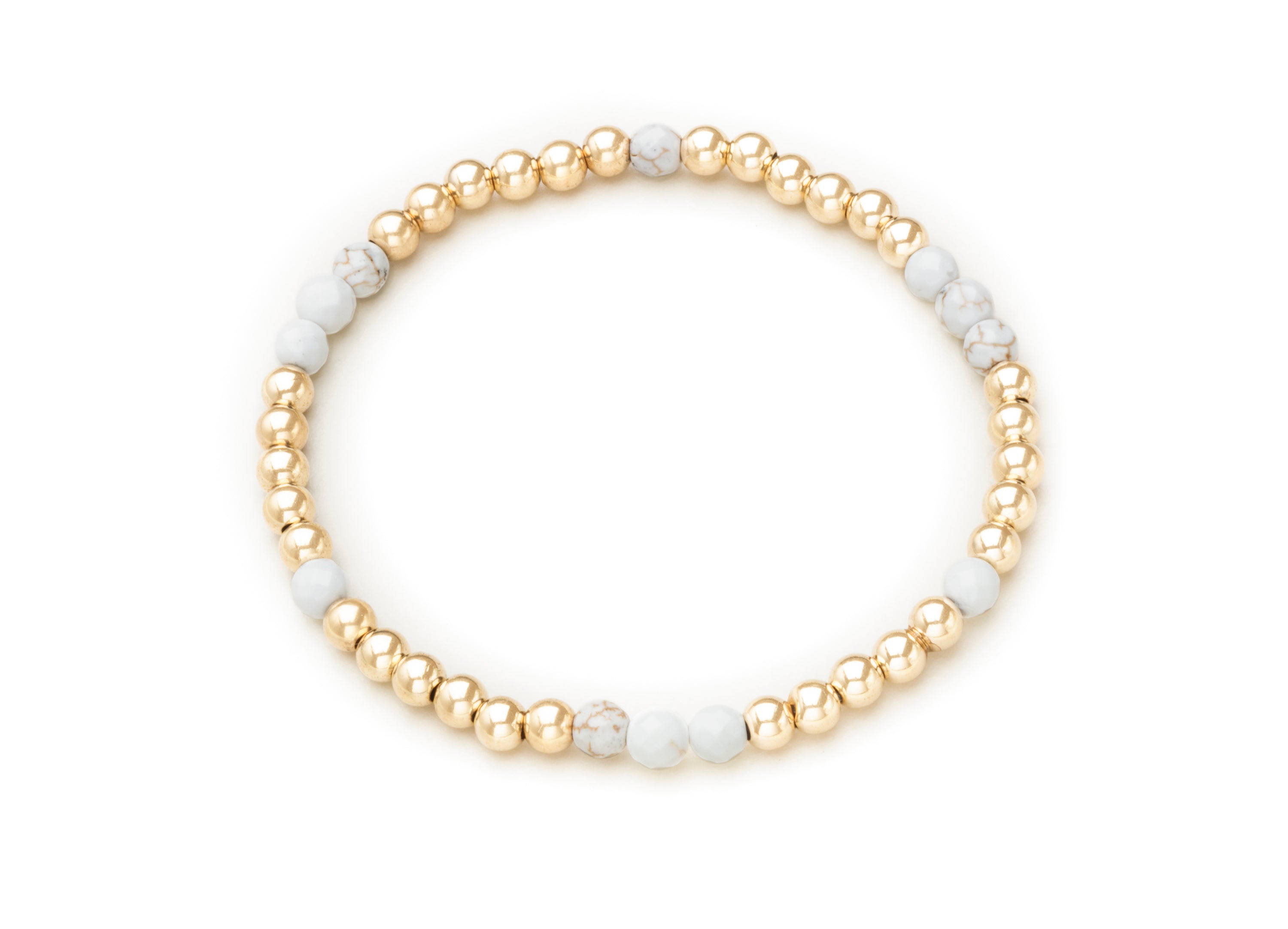 Gold with white jade