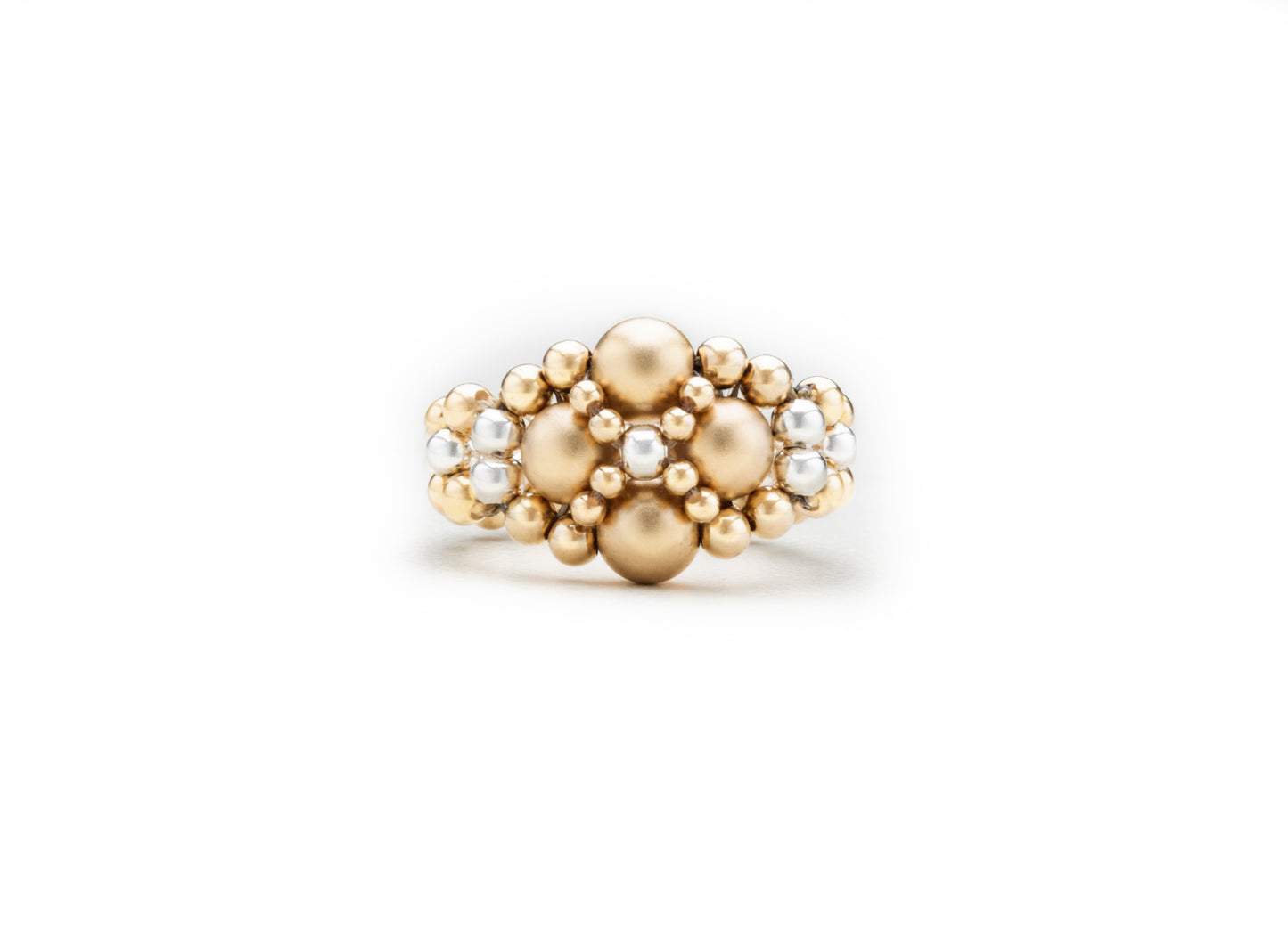 Gold and Silver Floret Ring
