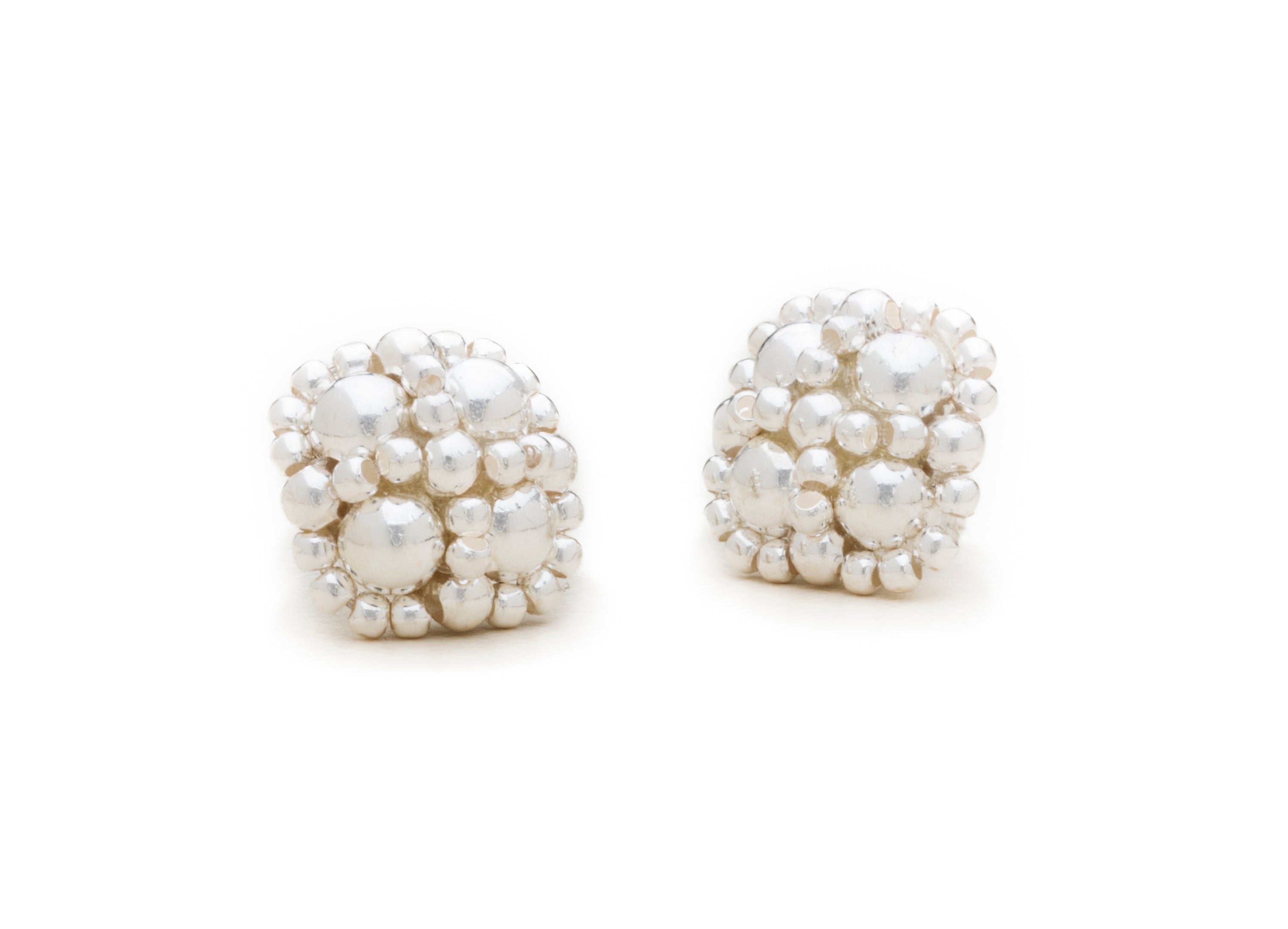 Enhanced Clover Studs, Silver