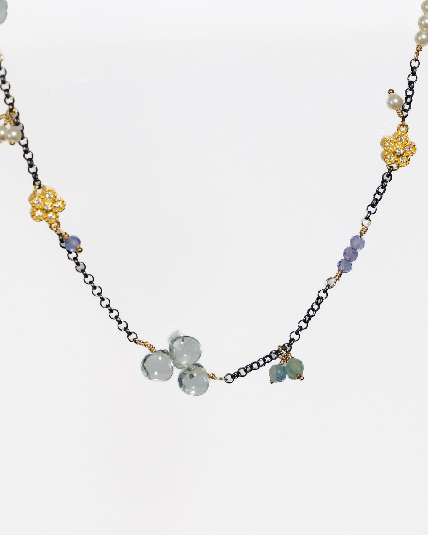 Semi Precious chain necklace
