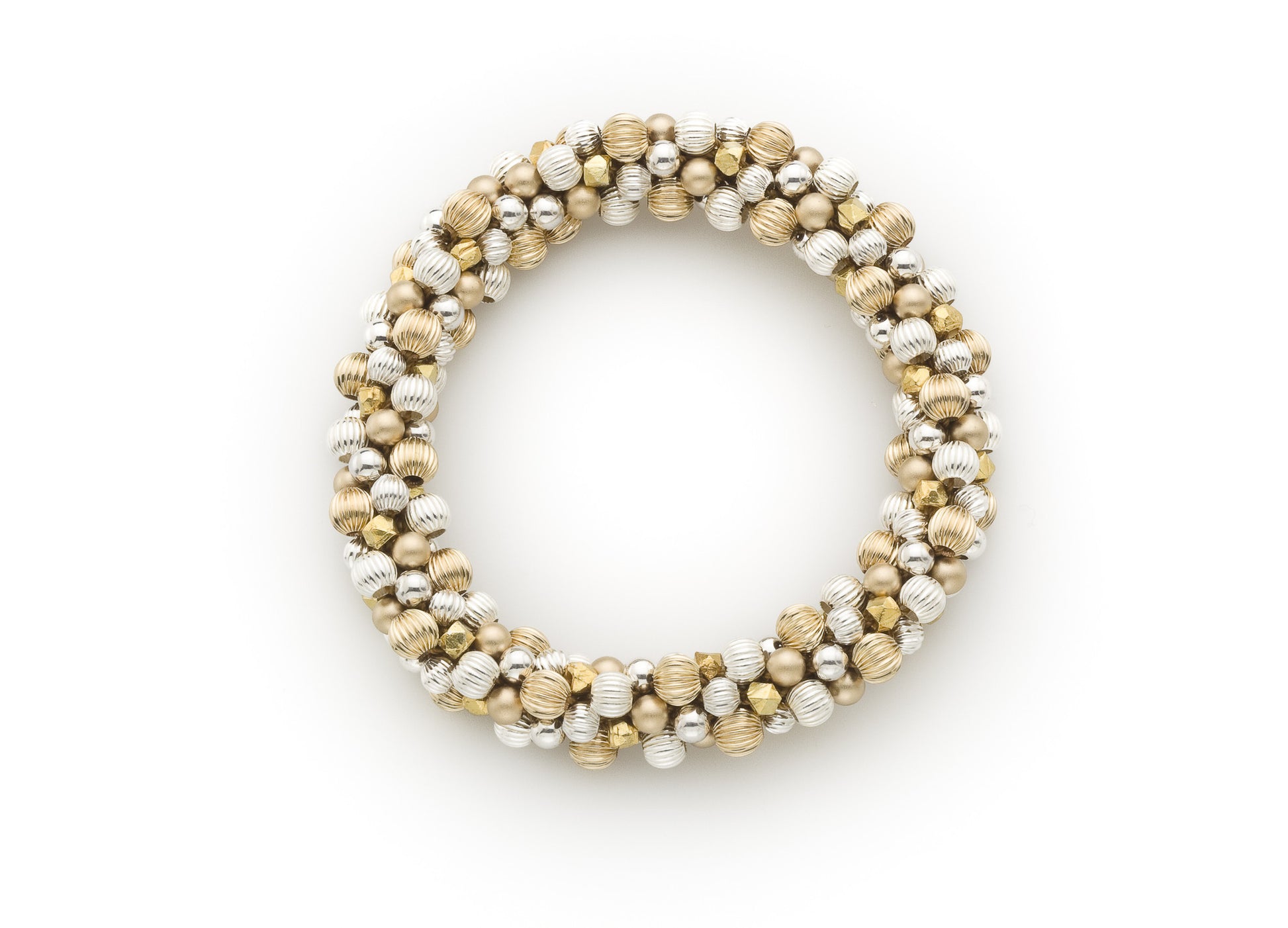 Gold w/ corrugated silver spiral