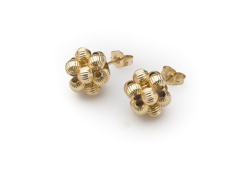 14k Gold-Filled Corrugated Bead Cluster