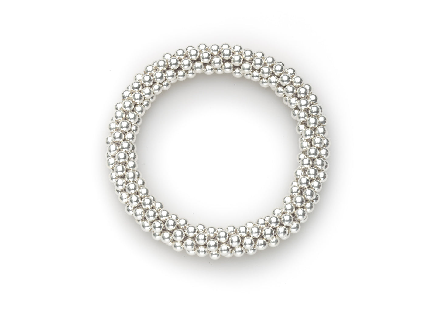 Sterling Silver cluster bracelet- Standard 4 mm Size