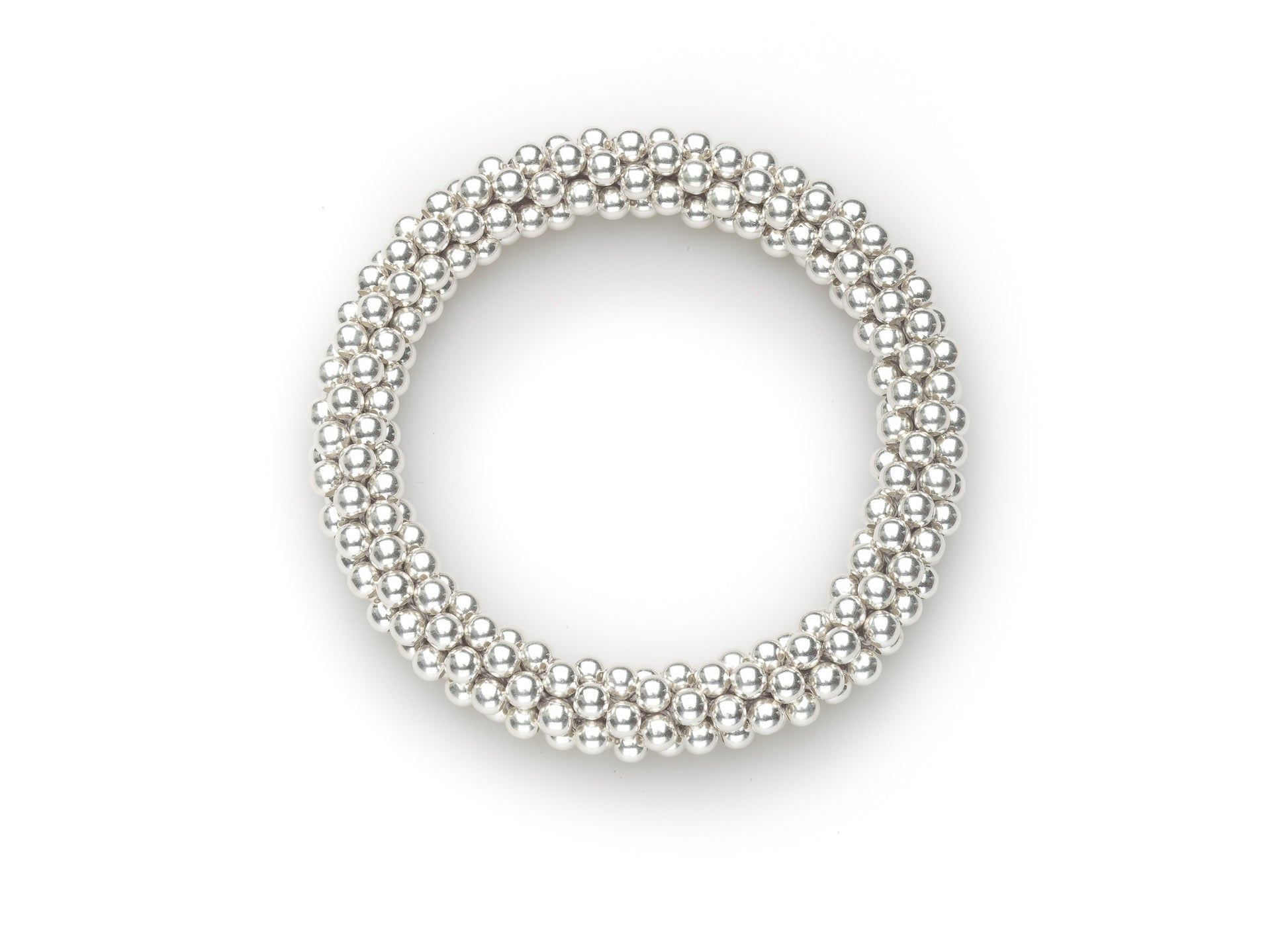 Sterling Silver cluster bracelet- Standard 4 mm Size