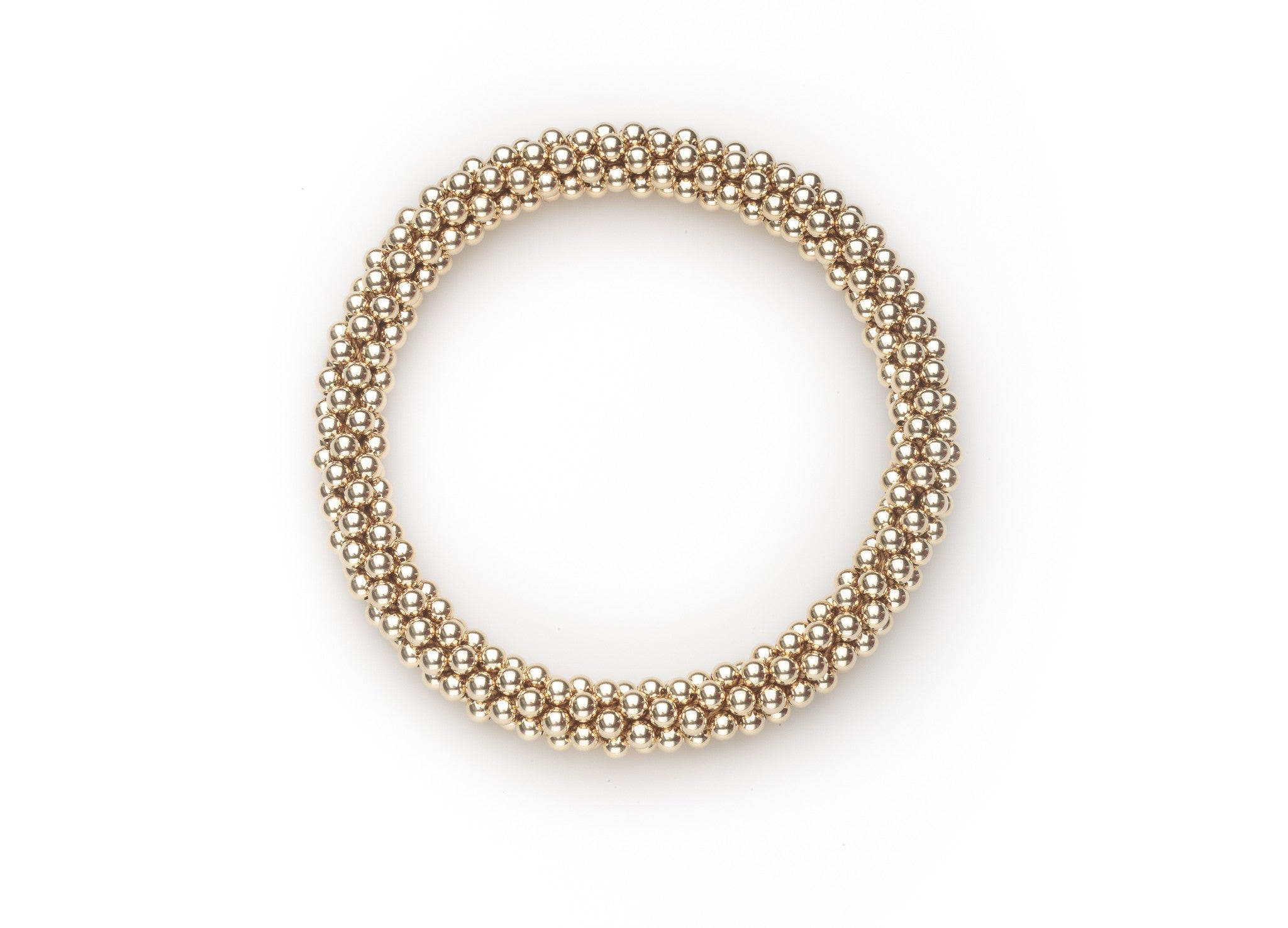 Gold Cluster Bracelet - 3mm Beads