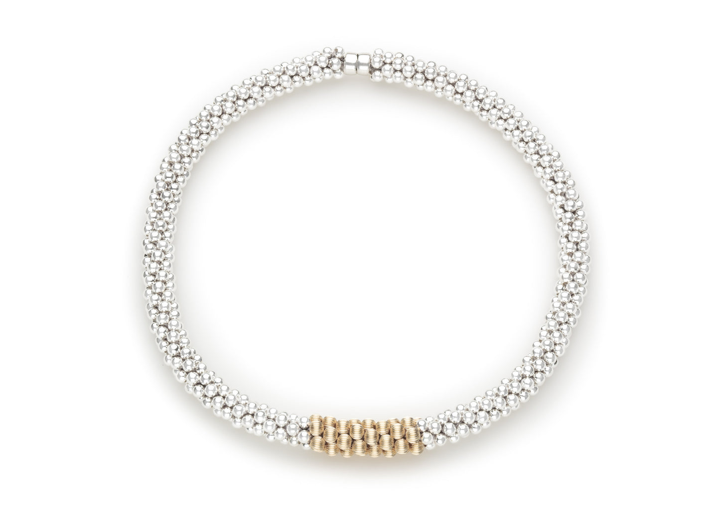 silver w/ gold panel