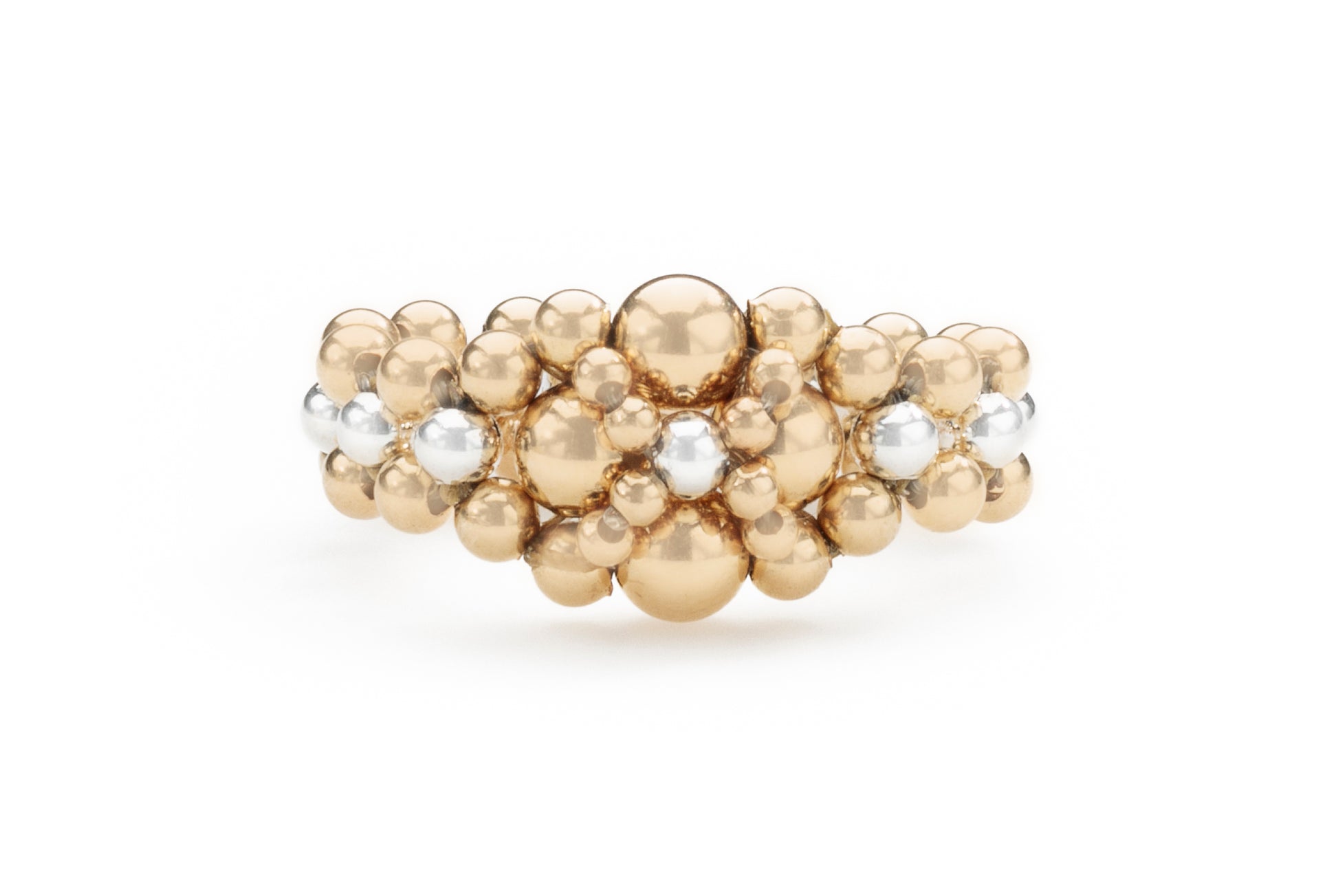 Gold with center silver row