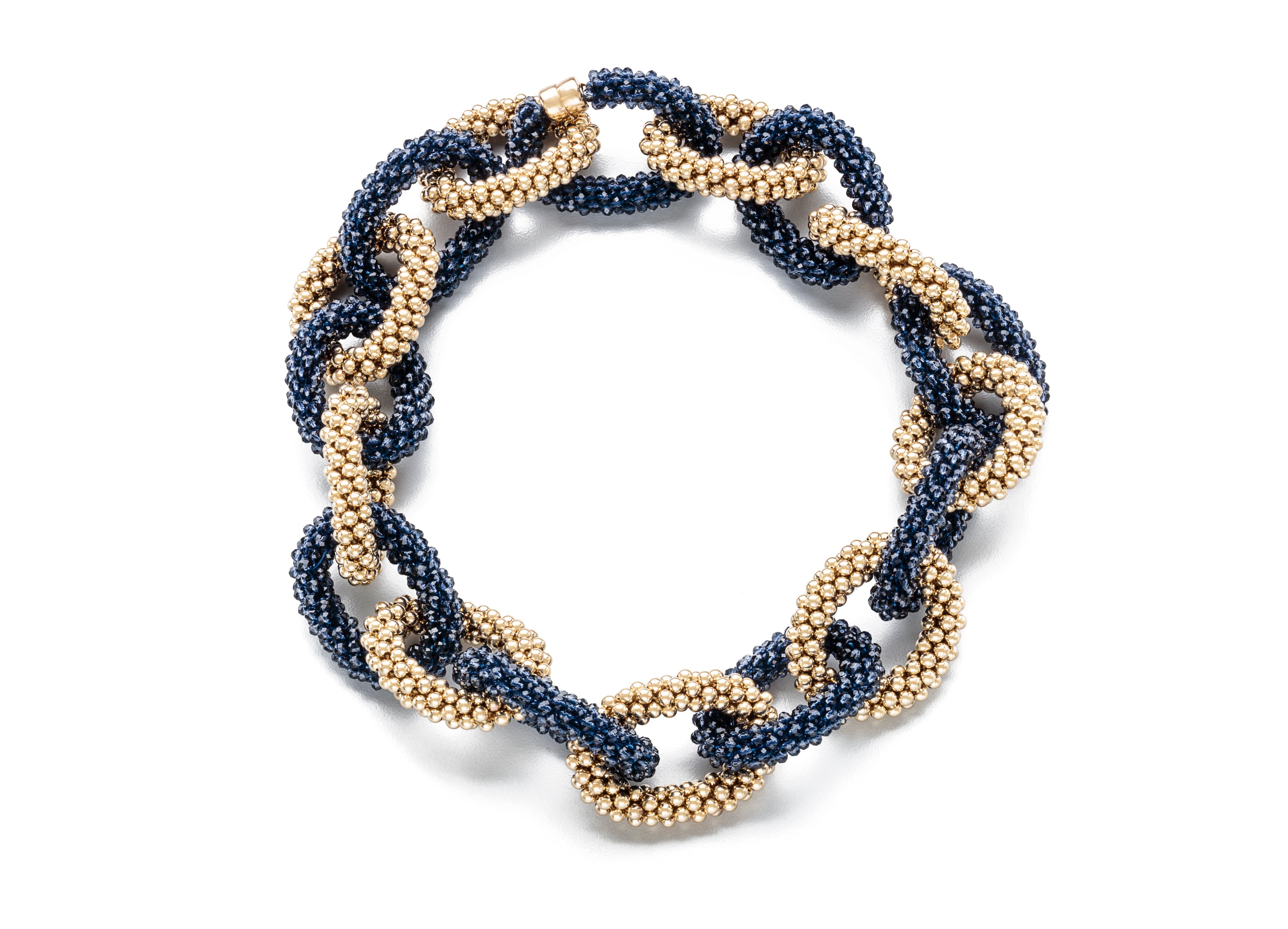 Linkable Necklaces, Gold and Crystal