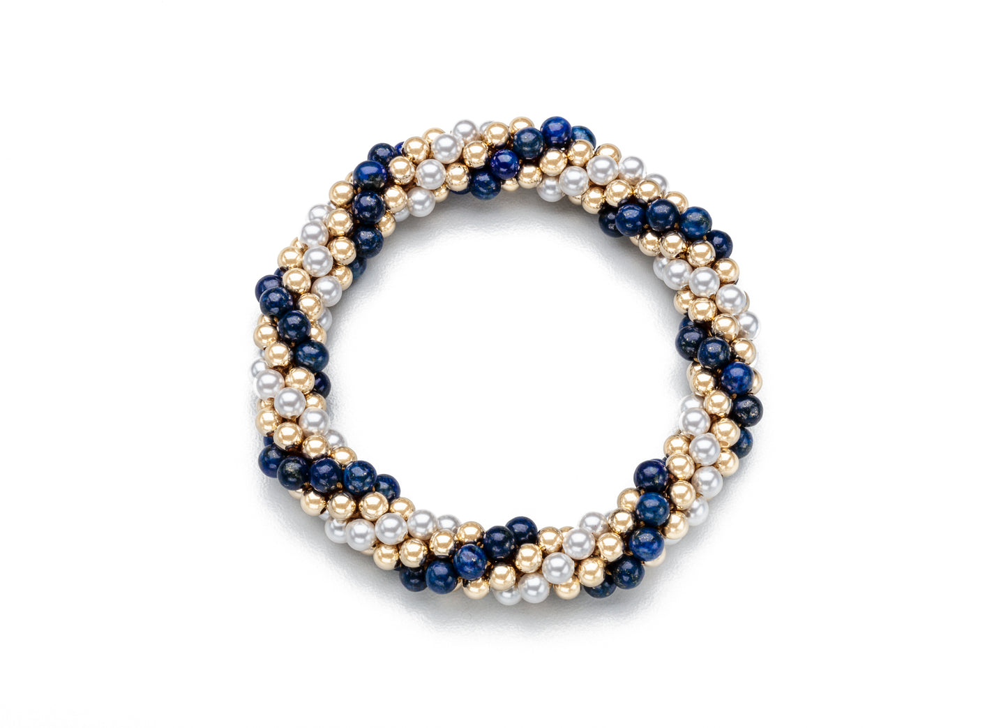 4mm Cluster Bracelets, Gold and Semiprecious Spiral Pattern, (Click to View All)