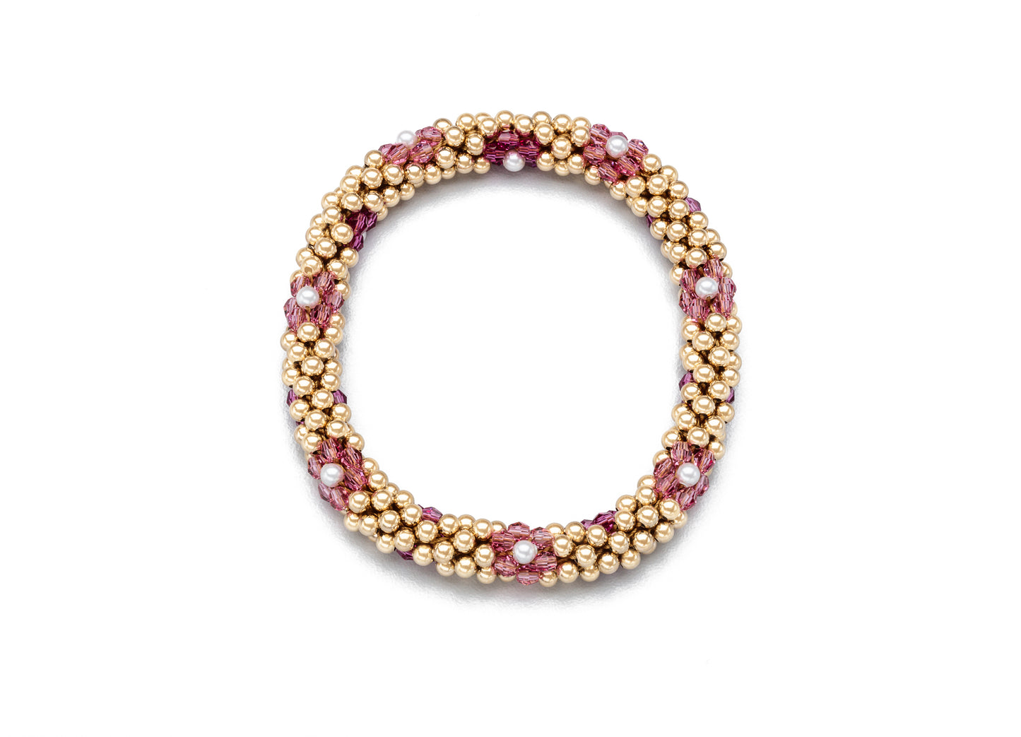 3mm Cluster Bracelets, Gold and Silver Floret Design (Click to View All)