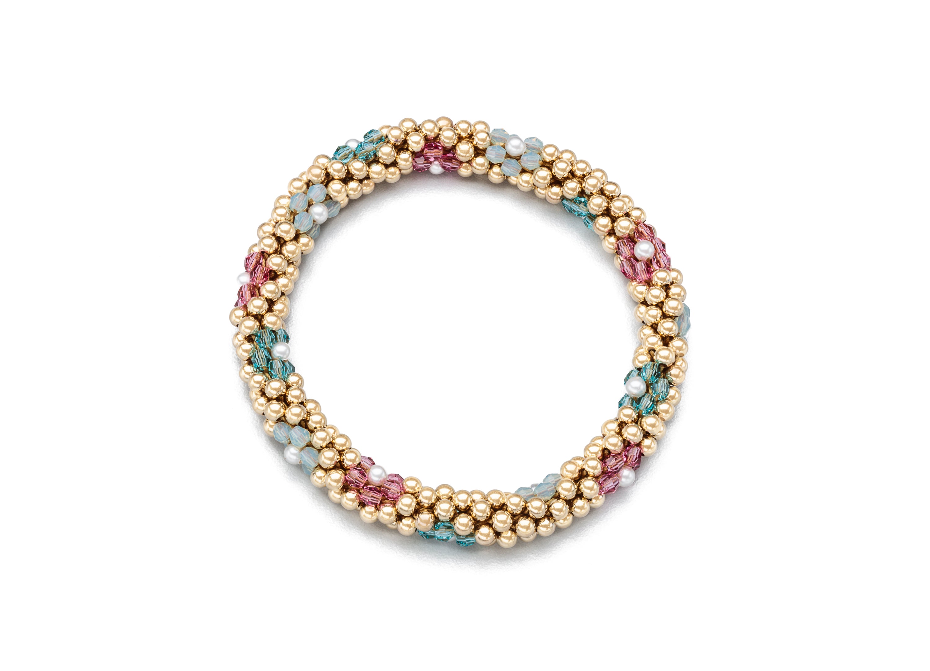 3mm Cluster Bracelets, Gold and Silver Floret Design (Click to View All)