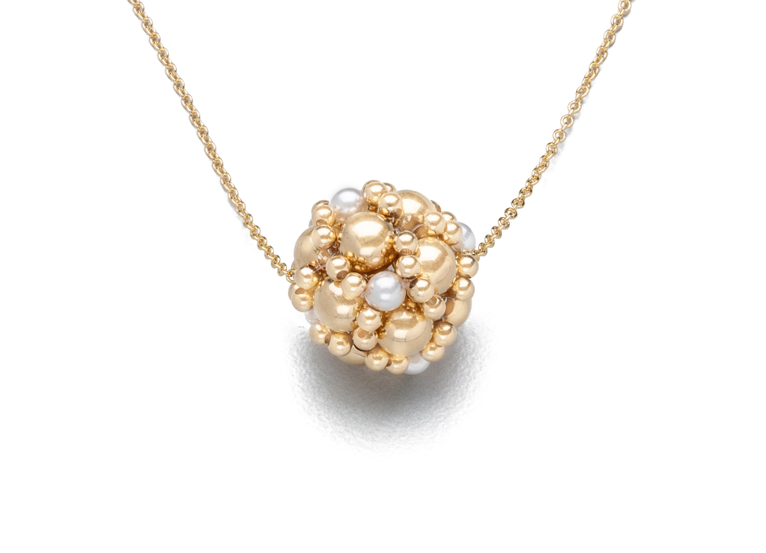 Enhanced Gold Ball Necklaces (Click To View All)