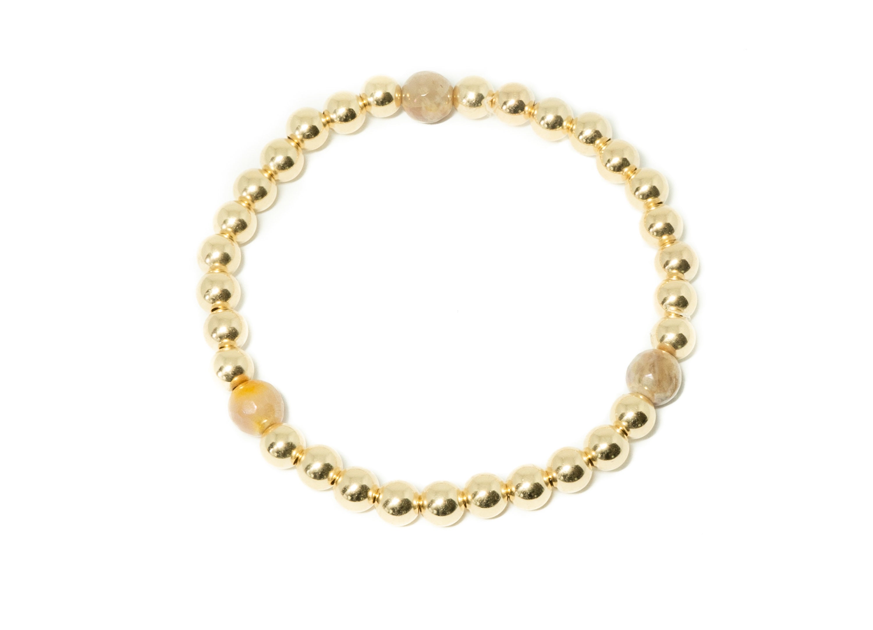 Cord Bracelets, Gold With Semiprecious
