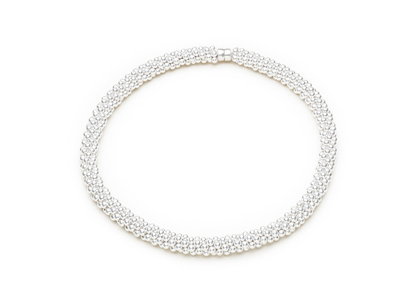 Cluster Necklaces, Silver (Click to View All Bead Sizes)