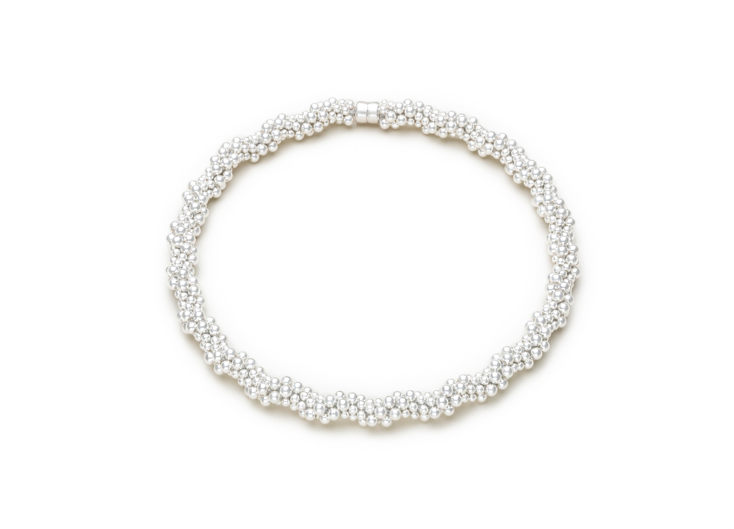 Cluster Necklaces, Silver (Click to View All Bead Sizes)