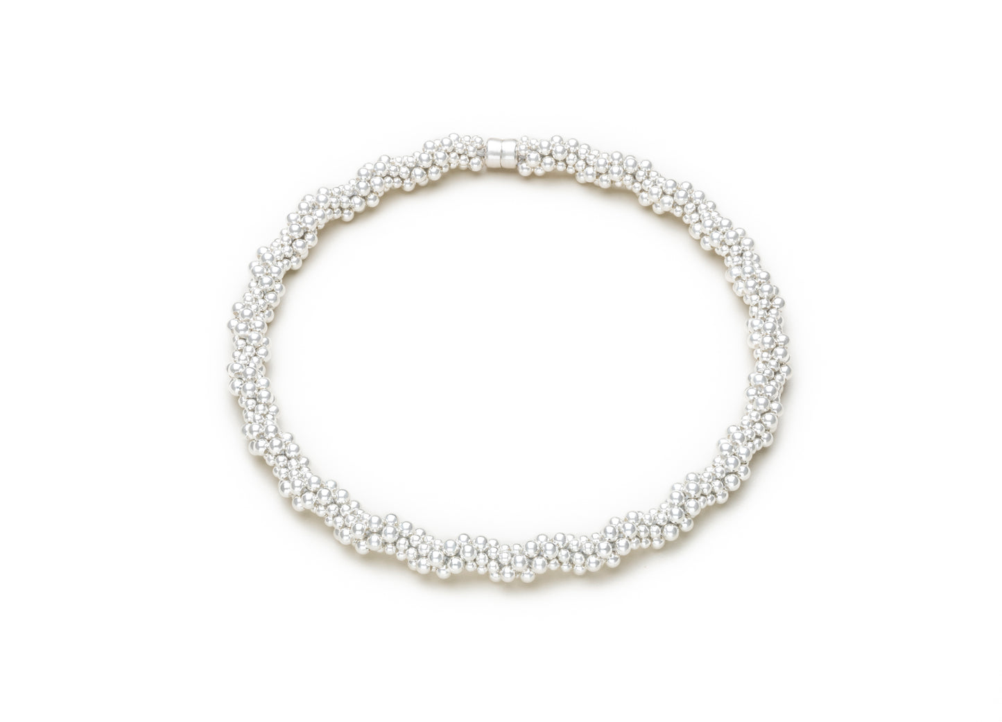 Cluster Necklaces, Silver (Click to View All Bead Sizes)