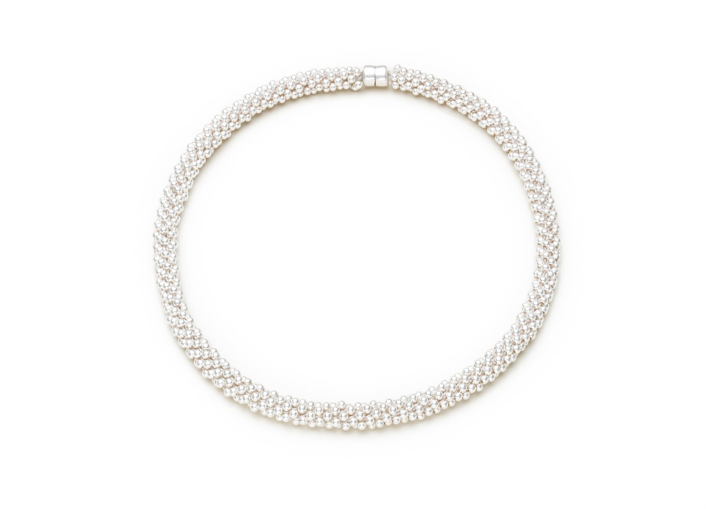 Cluster Necklaces, Silver (Click to View All Bead Sizes)