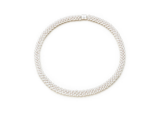 Cluster Necklaces, Silver (Click to View All Bead Sizes)