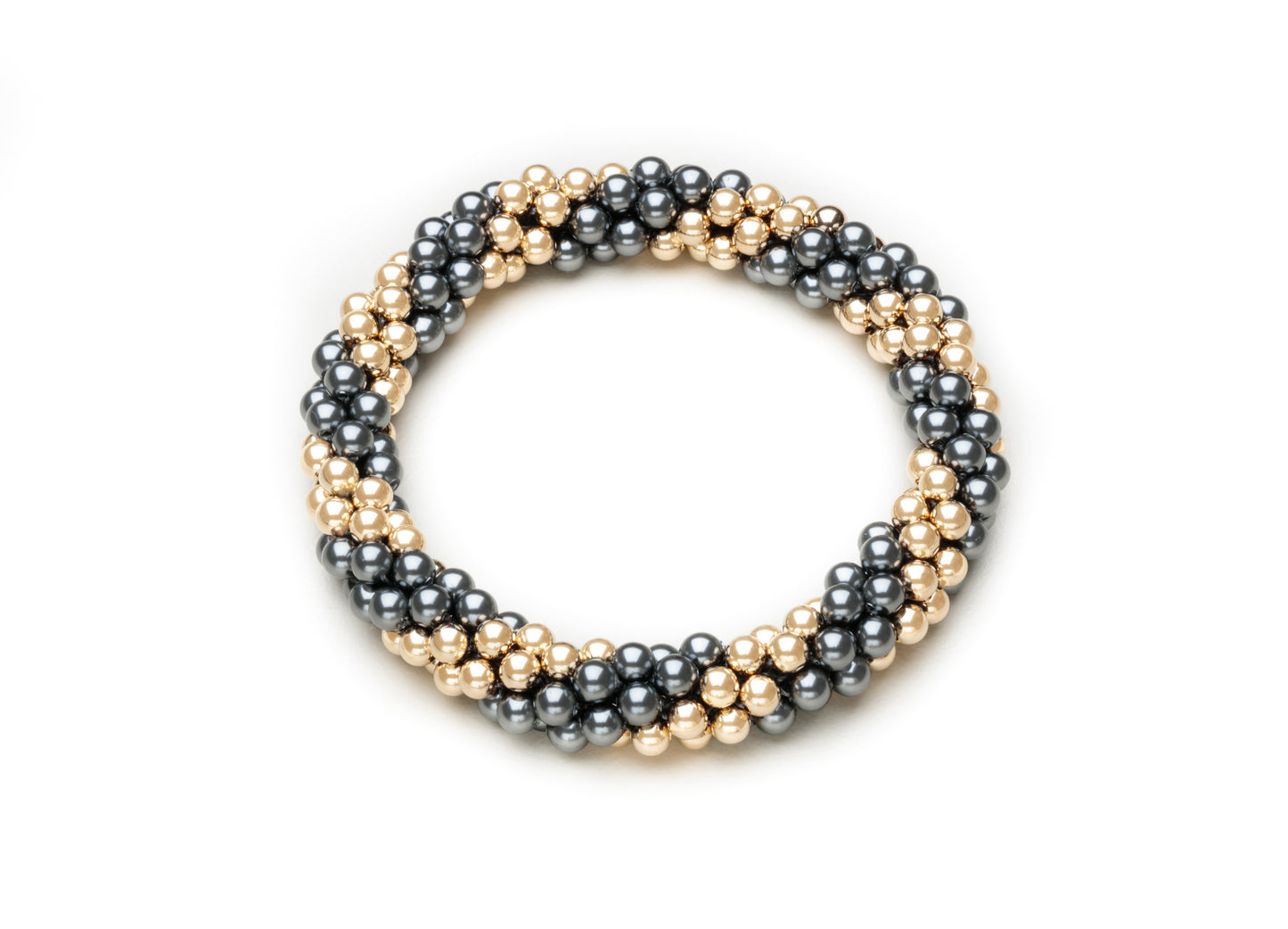 4mm Cluster Bracelets, Gold and Semiprecious Spiral Pattern, (Click to View All)