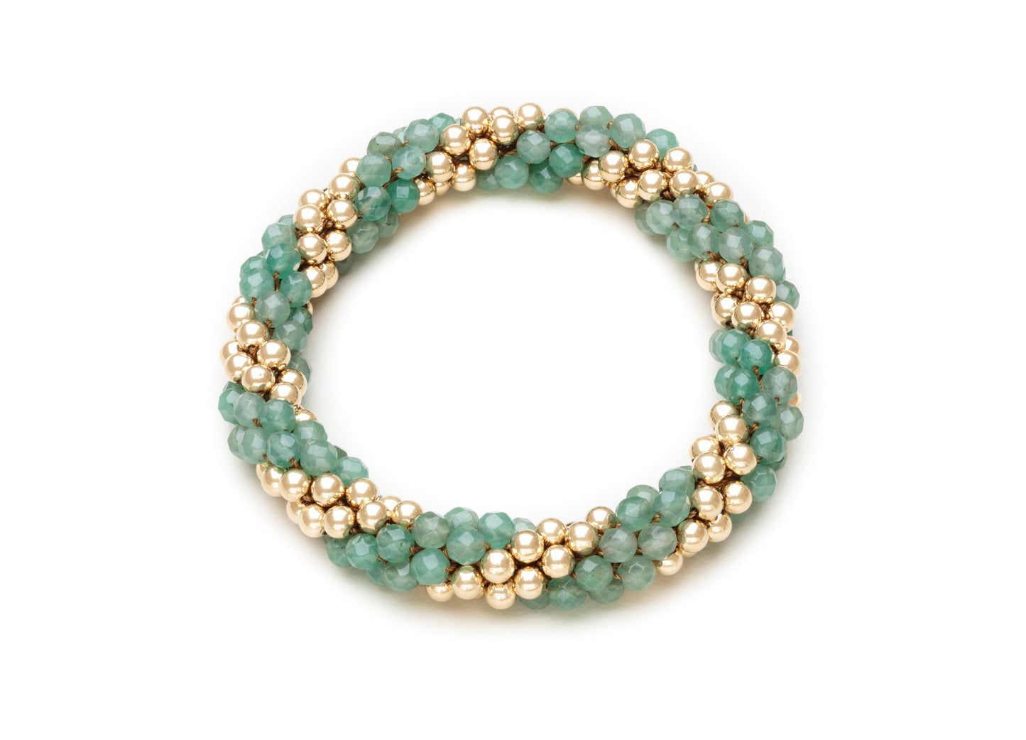 4mm Cluster Bracelets, Gold and Semiprecious Spiral Pattern, (Click to View All)