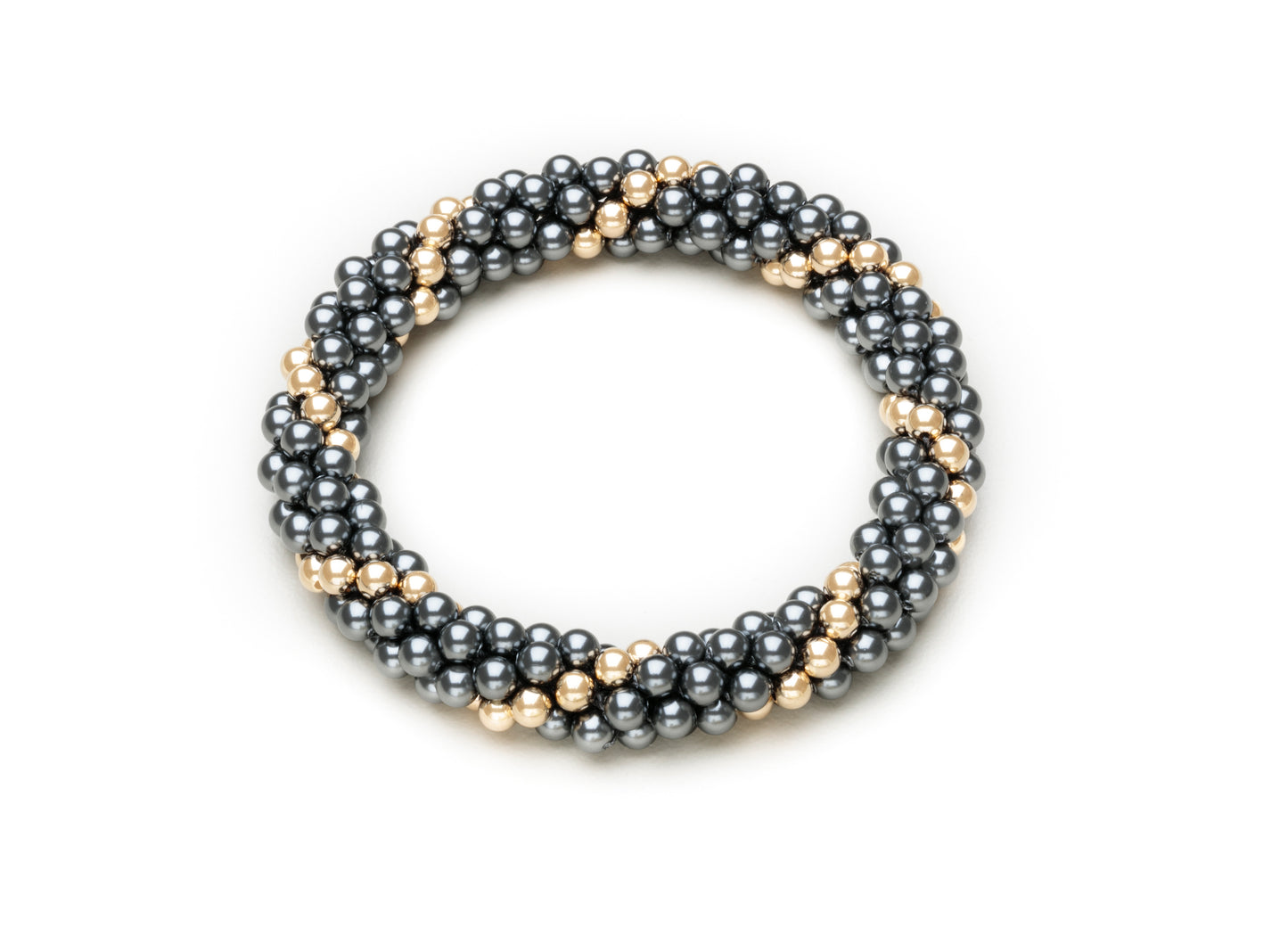 4mm Cluster Bracelets, Gold and Semiprecious Spiral Pattern, (Click to View All)