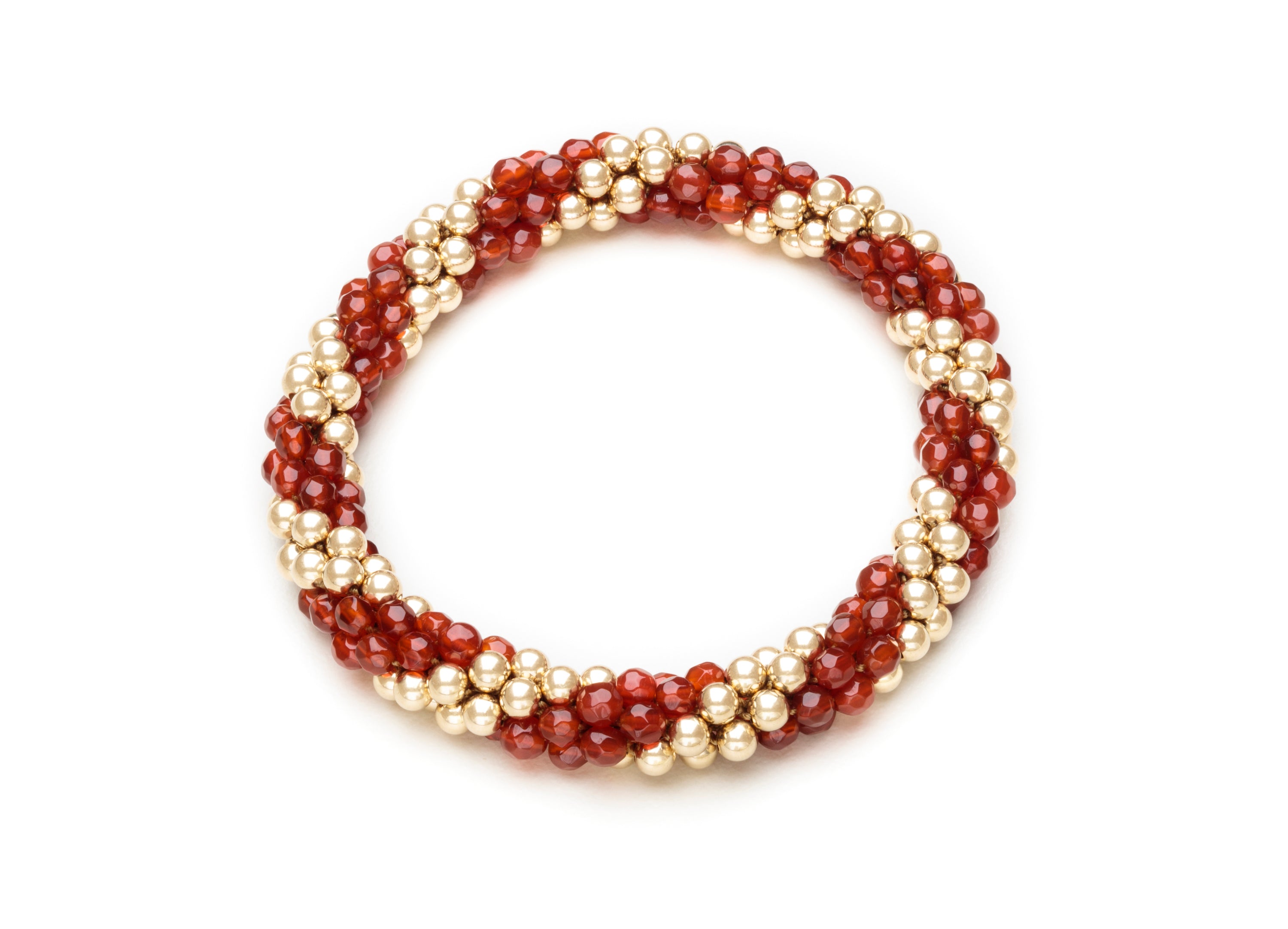 4mm Cluster Bracelets, Gold and Semiprecious Spiral Pattern, (Click to View All)
