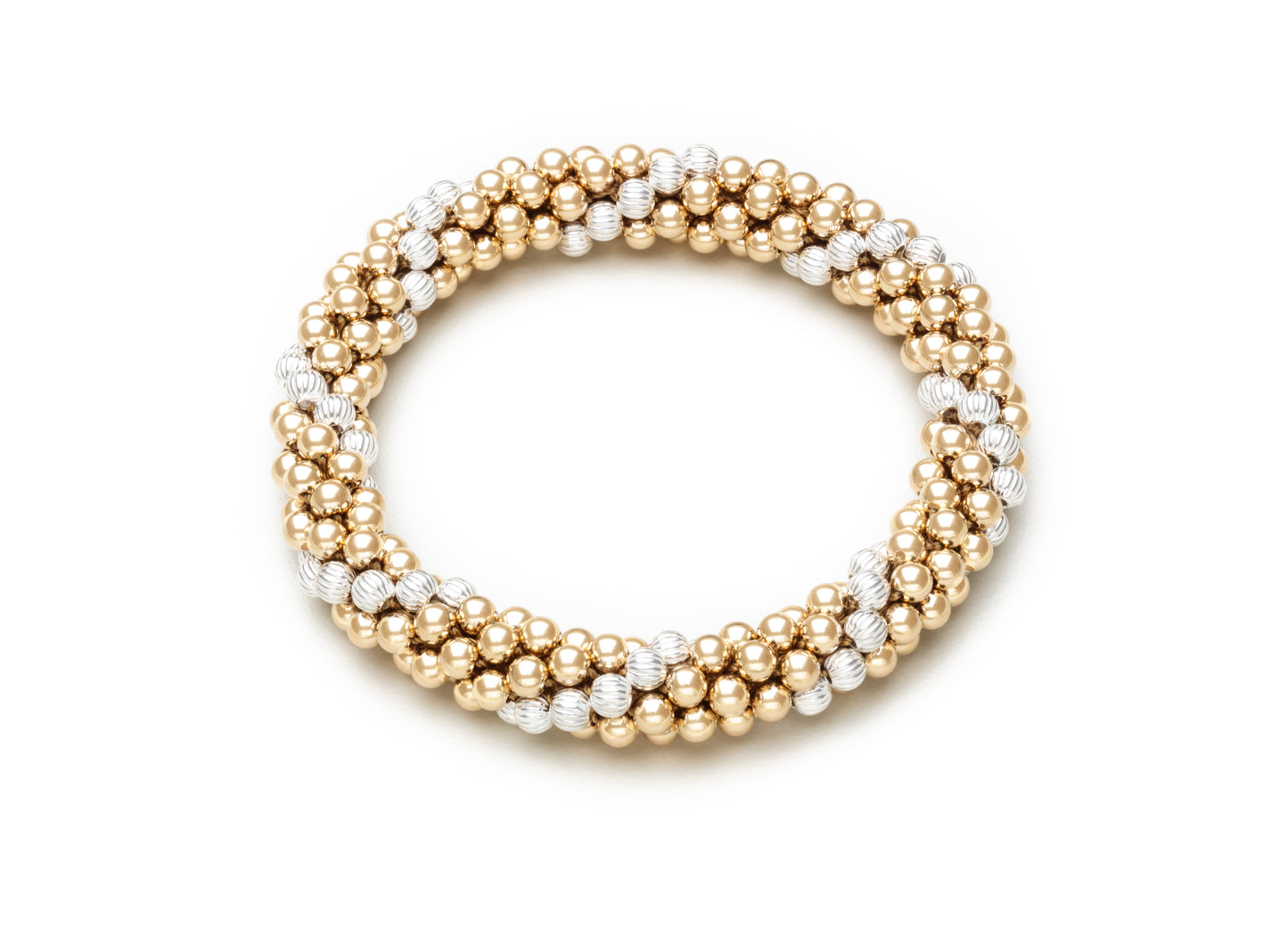 4mm Cluster Bracelets, Gold and Silver (Click To View All)