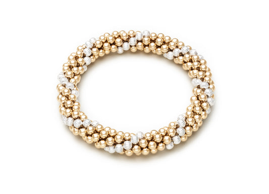 4mm Cluster Bracelets, Gold and Silver (Click To View All)