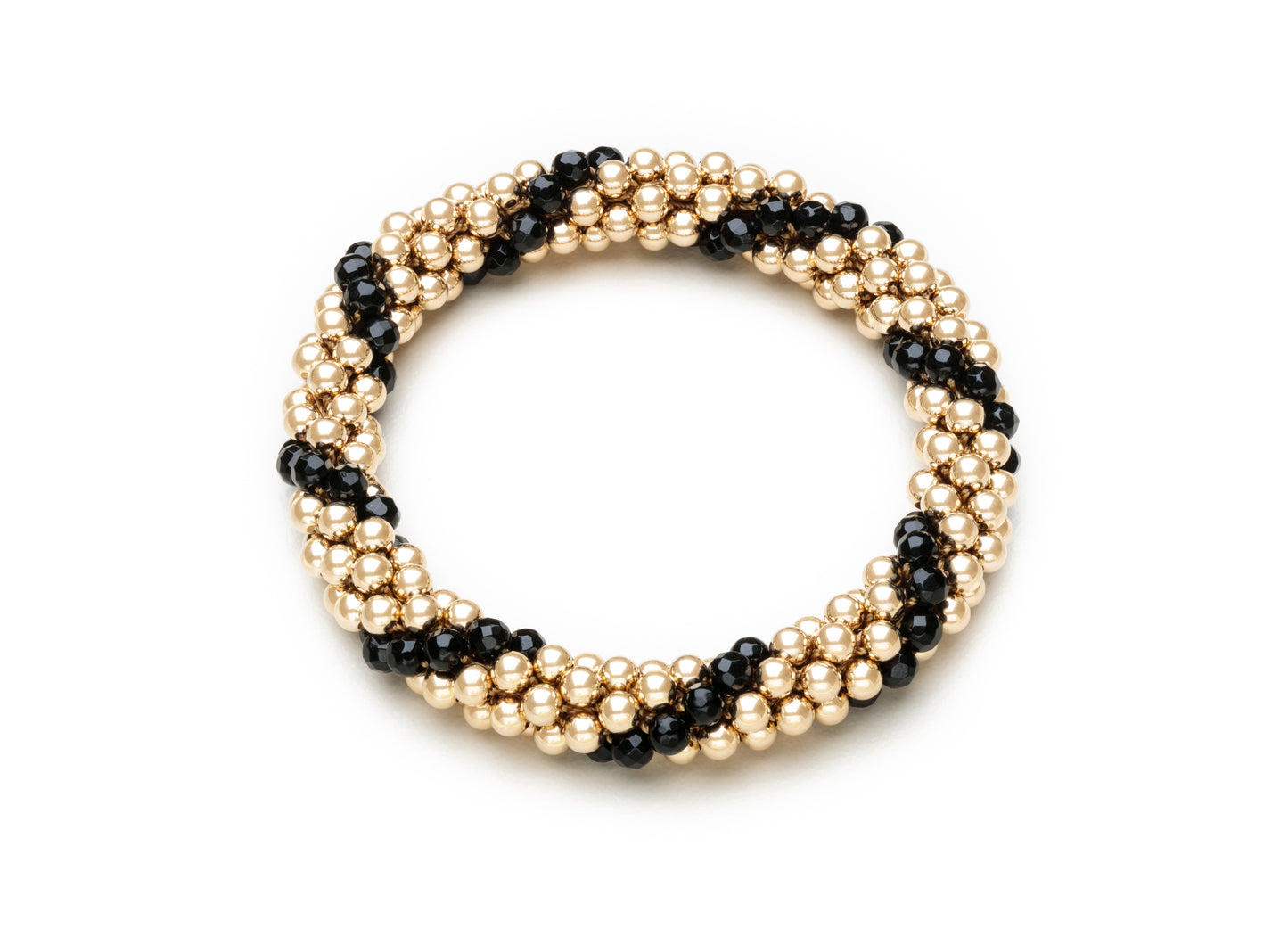 4mm Cluster Bracelets, Gold and Semiprecious Spiral Pattern, (Click to View All)