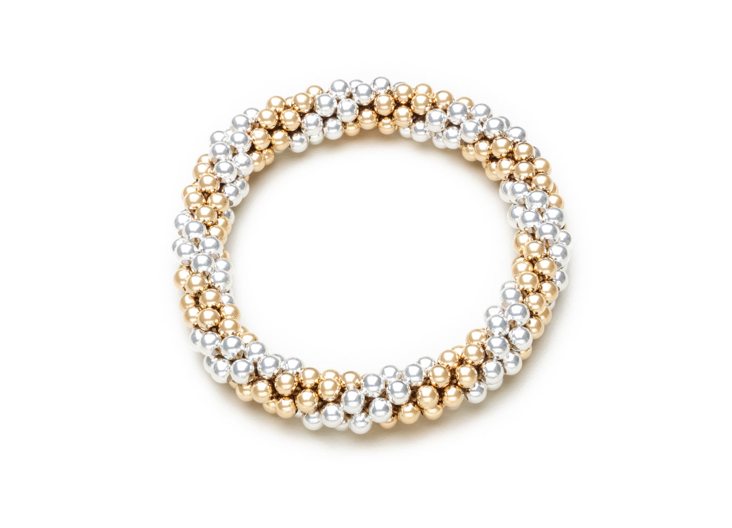 4mm Cluster Bracelets, Gold and Silver (Click To View All)