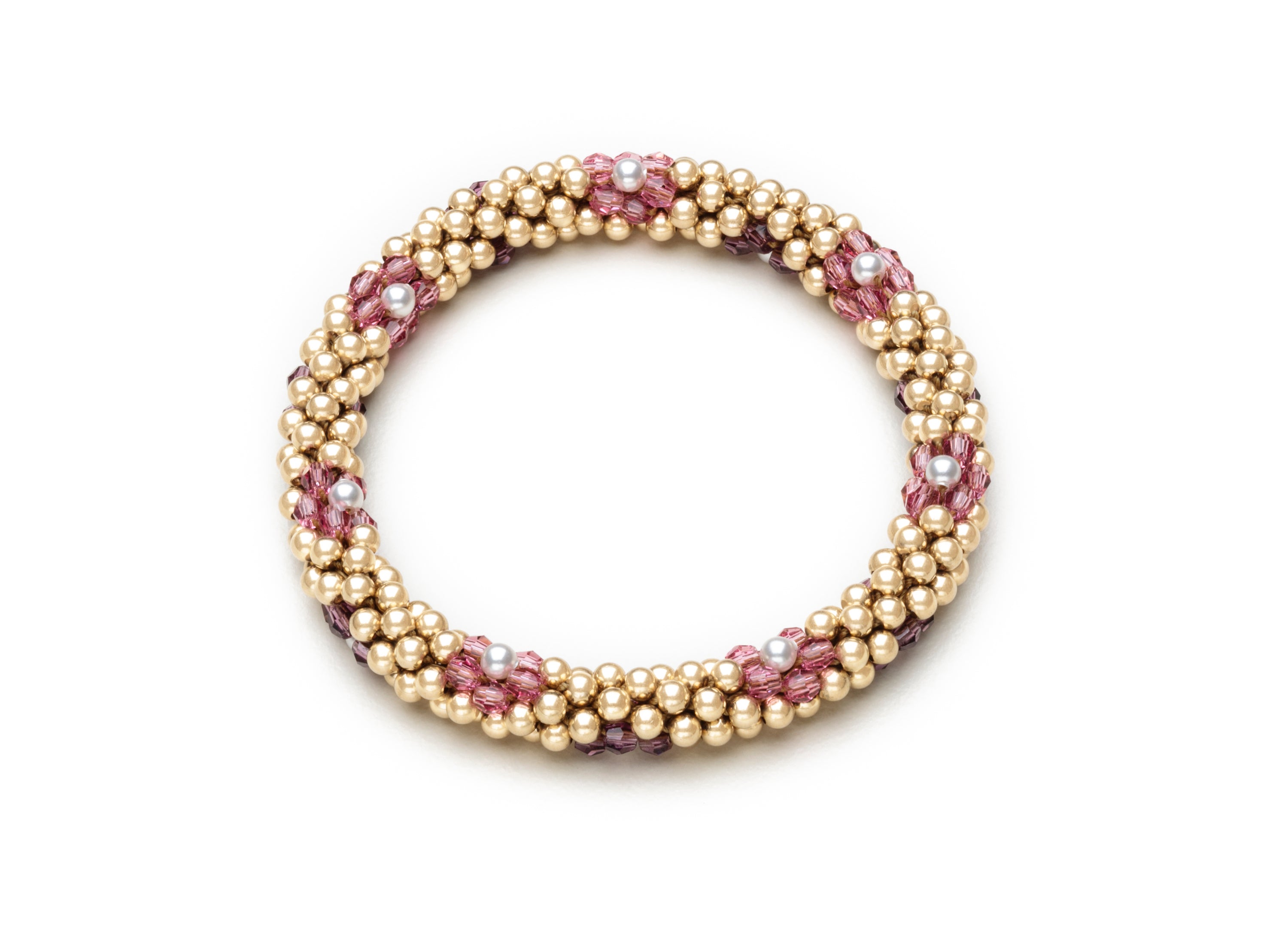 3mm Cluster Bracelets, Gold and Silver Floret Design (Click to View All)