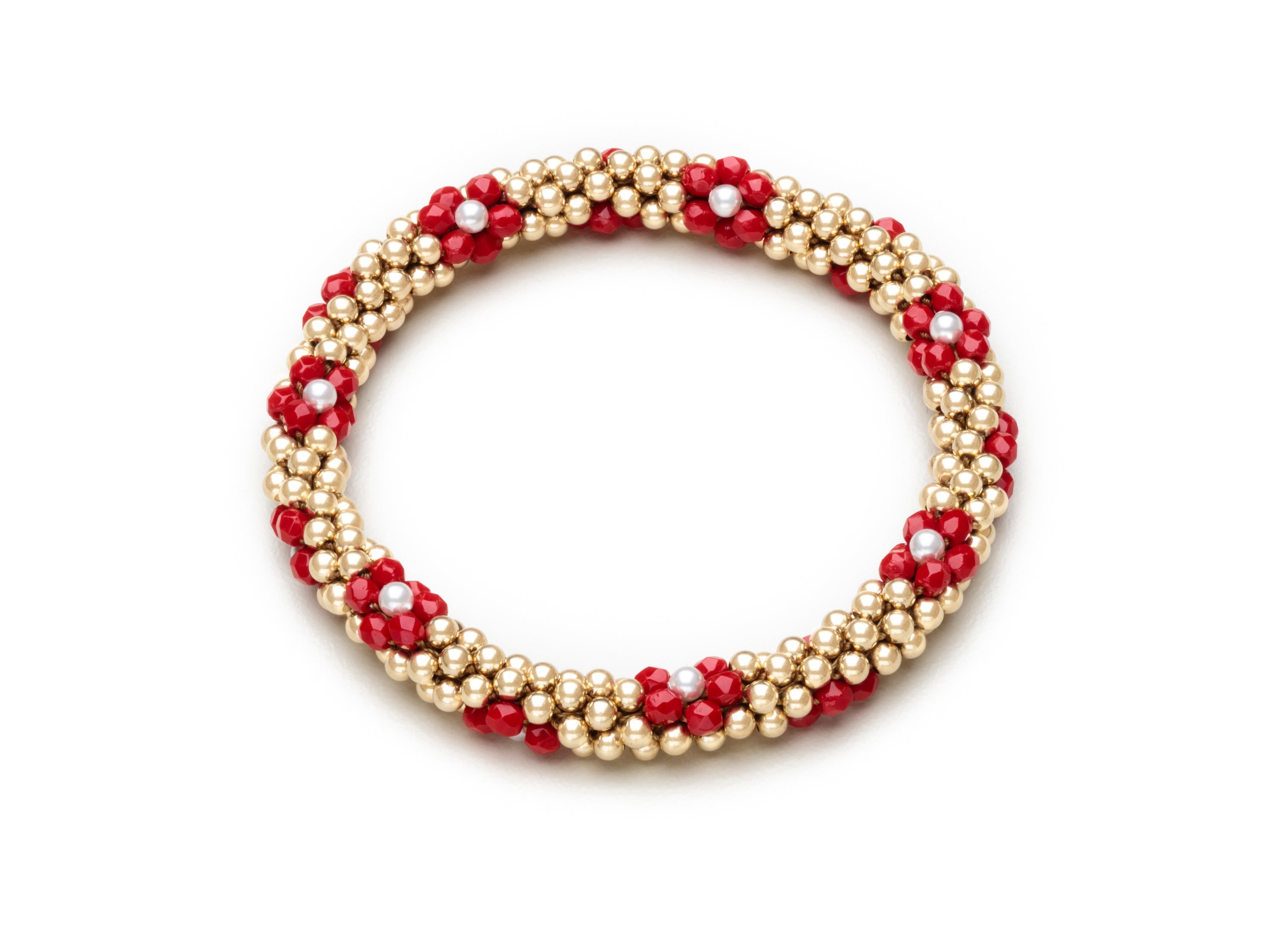 3mm Cluster Bracelets, Gold and Silver Floret Design (Click to View All)