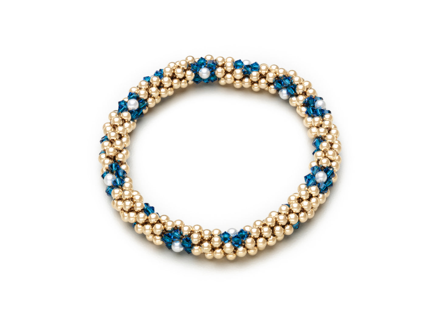 3mm Cluster Bracelets, Gold and Silver Floret Design (Click to View All)