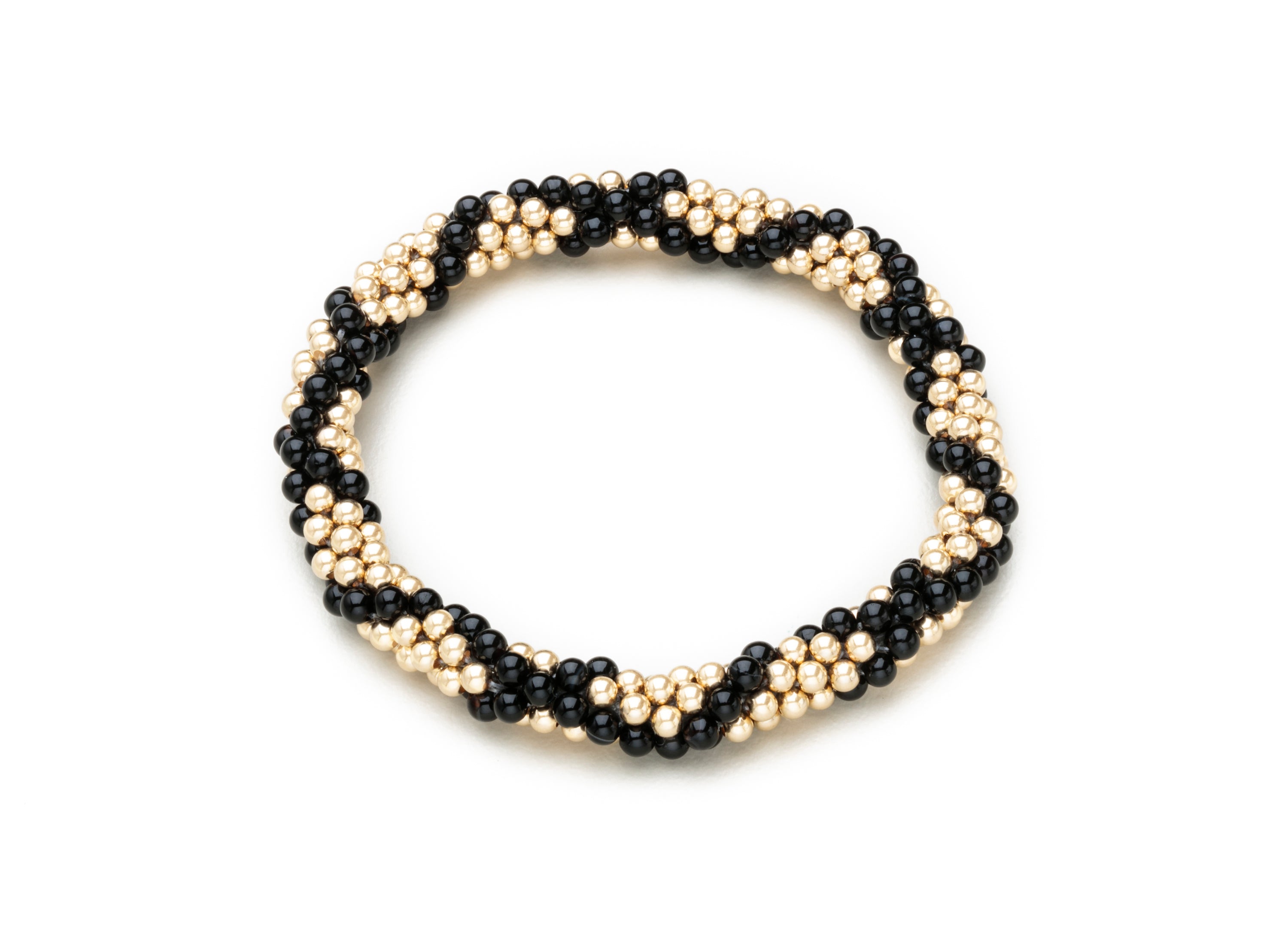 4mm Cluster Bracelets, Gold and Semiprecious Spiral Pattern, (Click to View All)