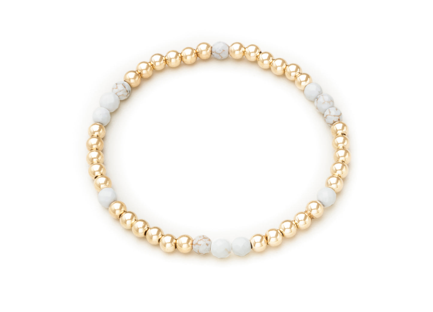 Gold with white jade 