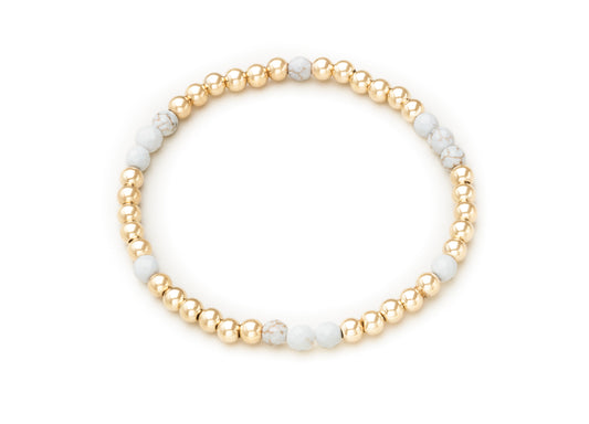 Gold with white jade 
