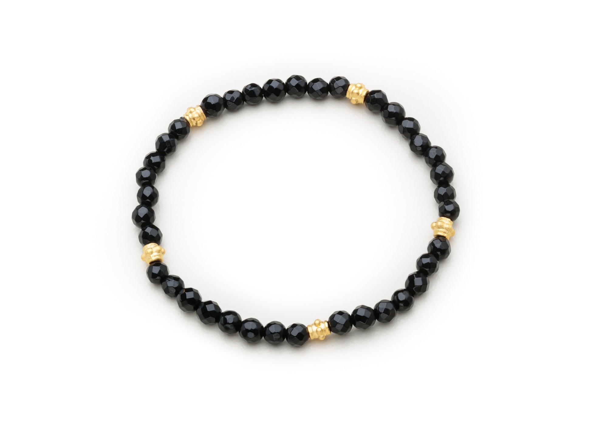 Onyx w/gold beaded spacers