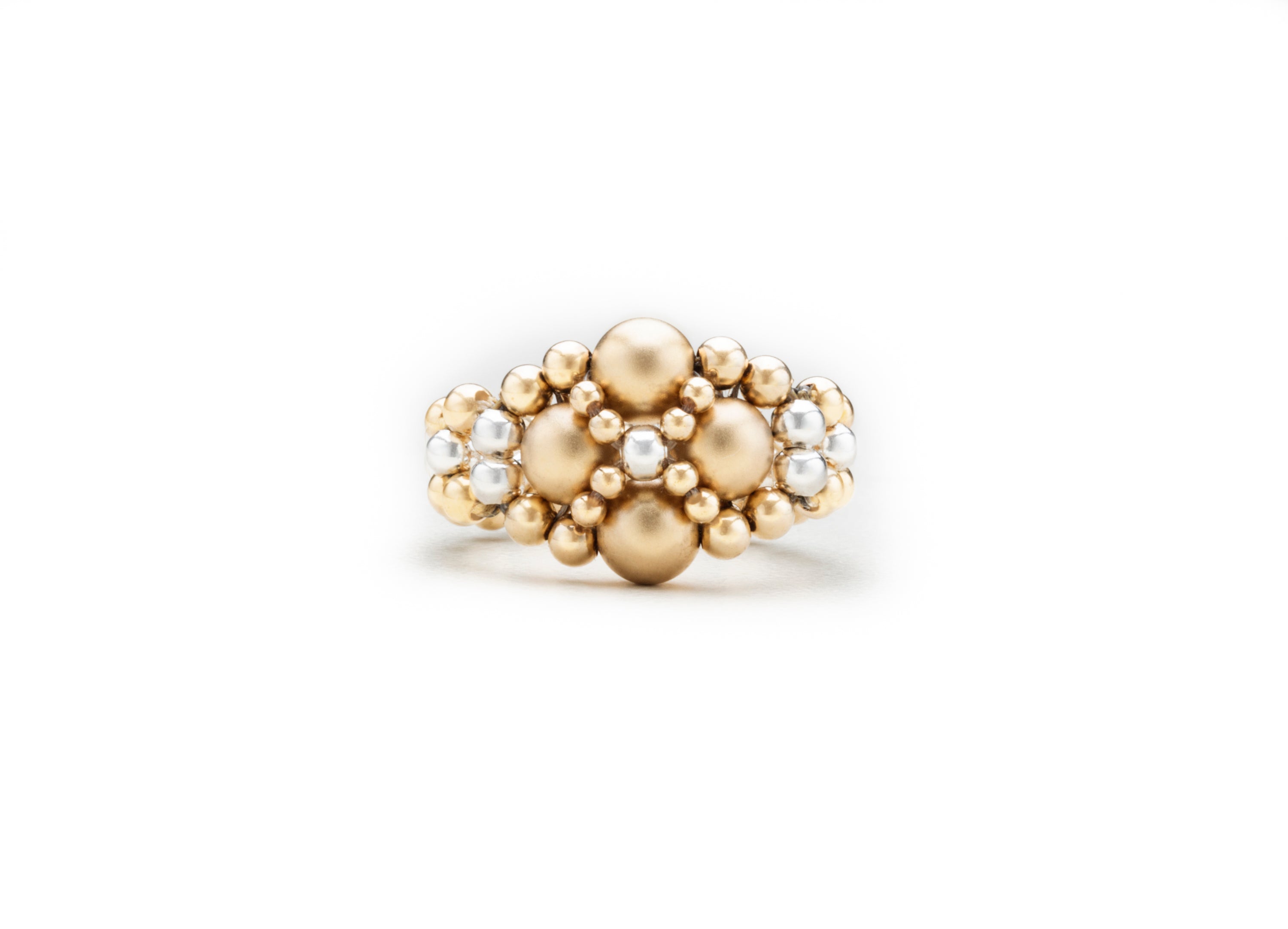 Gold and Silver Floret Ring