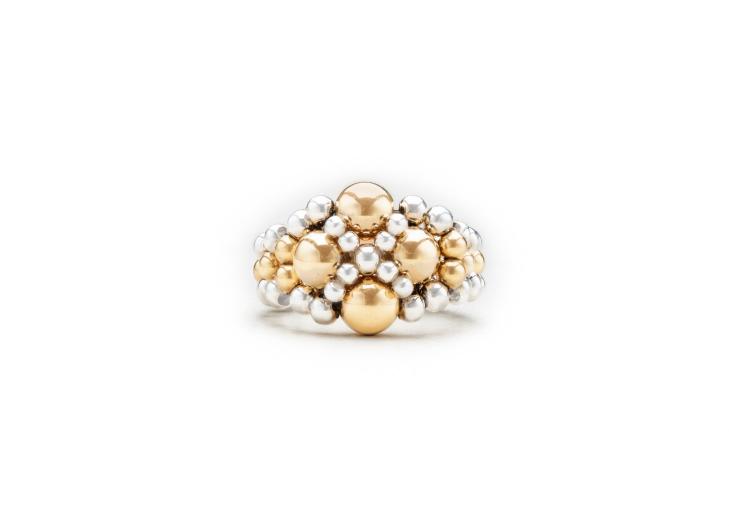 Gold and Silver Floret Ring
