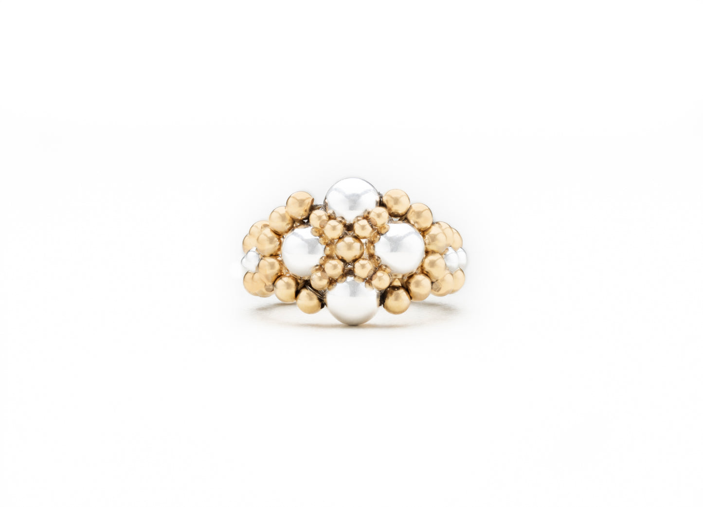 Gold and Silver Floret Ring