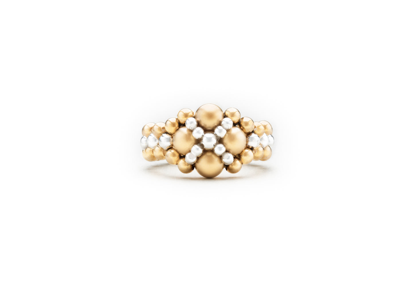 Gold and Silver Floret Ring