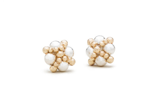 Clover Studs, Silver