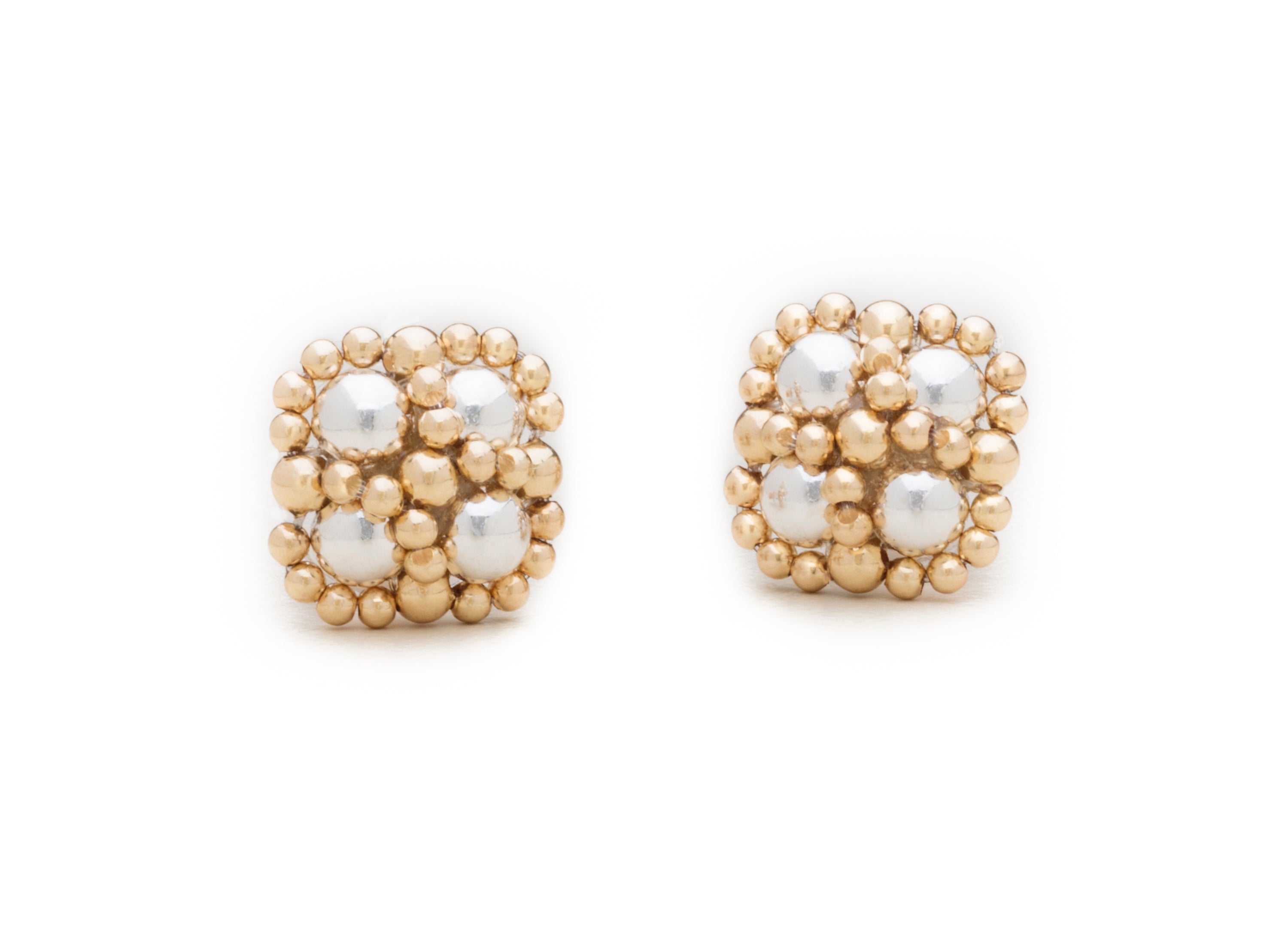 Enhanced Clover Studs, Silver and Gold