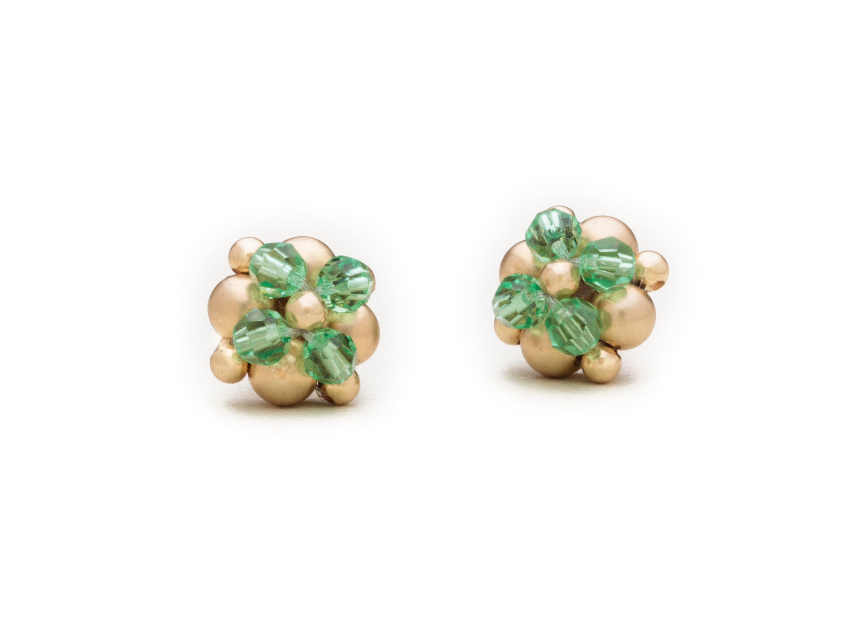 Floret Studs, Czech Glass