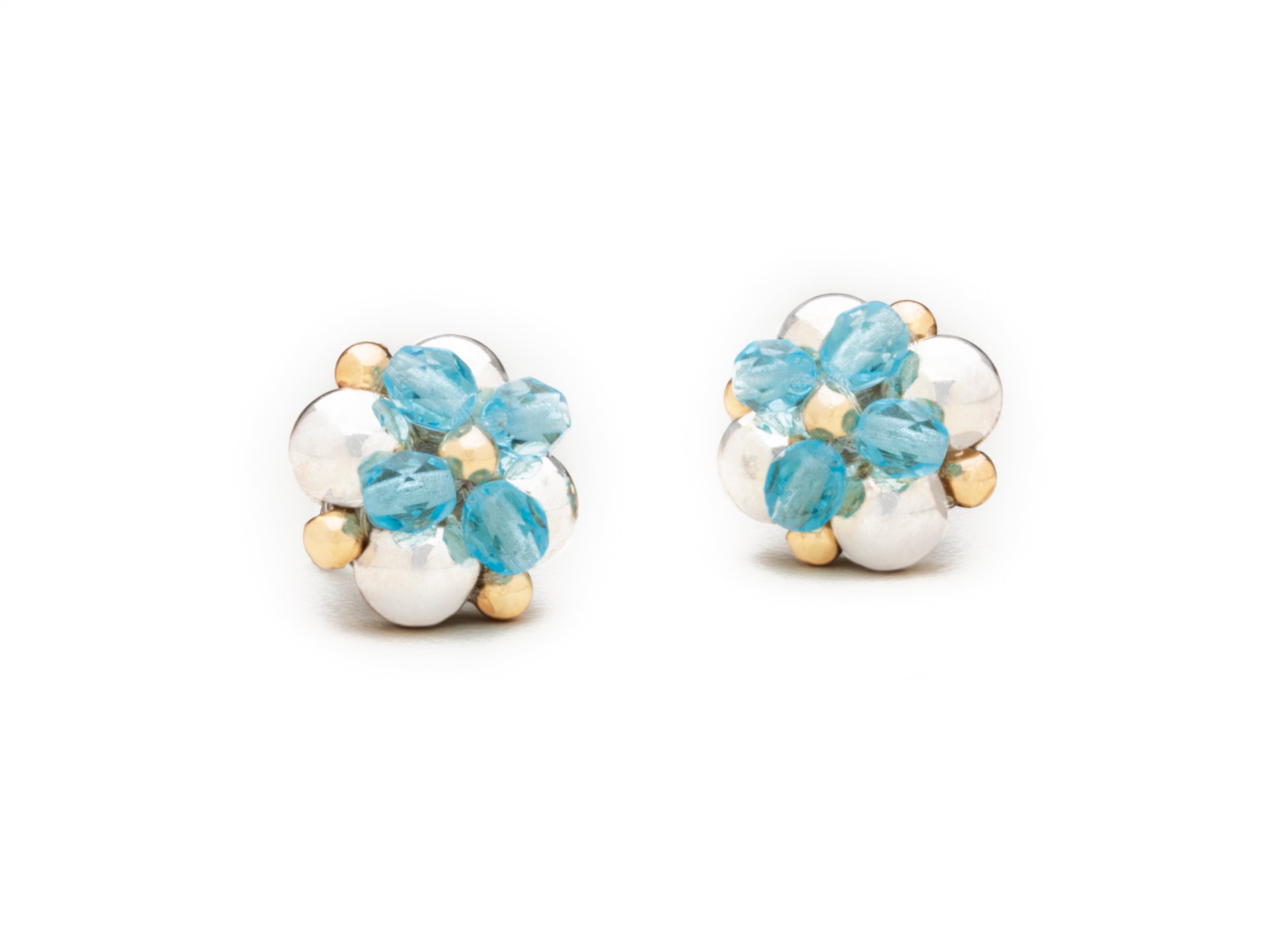 Floret Studs, Czech Glass